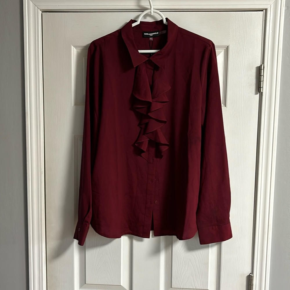 Karl Lagerfield Blouse - Size Large Tall - NWT